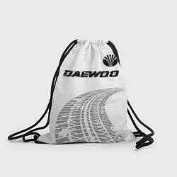 Рюкзак-мешок Daewoo speed на светлом фоне со следами шин: симво, цвет: 3D-принт