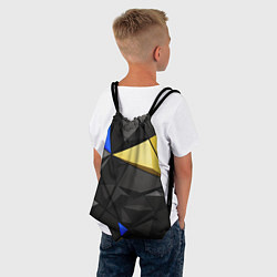 Рюкзак-мешок Black yellow elements, цвет: 3D-принт — фото 2