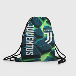 Рюкзак-мешок Juventus green neon, цвет: 3D-принт