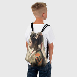 Рюкзак-мешок Нежная гейша, цвет: 3D-принт — фото 2