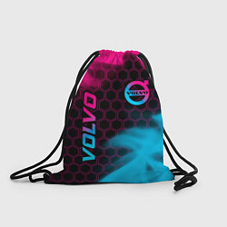 Рюкзак-мешок Volvo - neon gradient: надпись, символ, цвет: 3D-принт