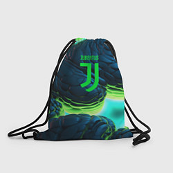 Рюкзак-мешок Ювентус лого на зеленых плитах, цвет: 3D-принт