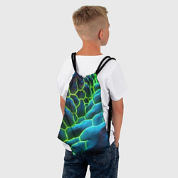 Рюкзак-мешок Зеленые текстурные плиты, цвет: 3D-принт — фото 2