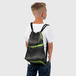 Рюкзак-мешок Green black texture, цвет: 3D-принт — фото 2