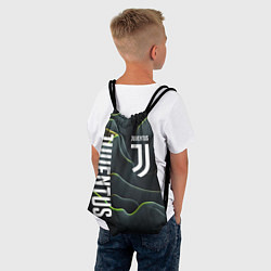 Рюкзак-мешок Juventus dark green logo, цвет: 3D-принт — фото 2