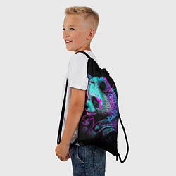 Рюкзак-мешок Панда киберпанк, цвет: 3D-принт — фото 2