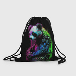 Рюкзак-мешок Панда в краске, цвет: 3D-принт