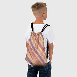Рюкзак-мешок Персиковый полосатый, цвет: 3D-принт — фото 2