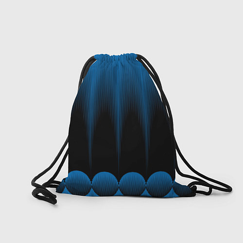 Мешок для обуви Сине-черный градиент в полоску / 3D-принт – фото 2