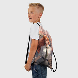 Рюкзак-мешок Девушка лисица на фоне заката, цвет: 3D-принт — фото 2