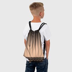 Рюкзак-мешок Персиковый полосатый градиент, цвет: 3D-принт — фото 2