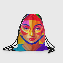 Рюкзак-мешок Девушка с голубыми глазами в мантии, цвет: 3D-принт