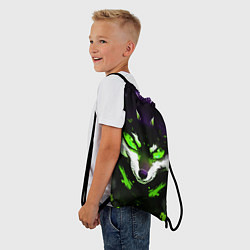 Рюкзак-мешок Кислотный енот, цвет: 3D-принт — фото 2