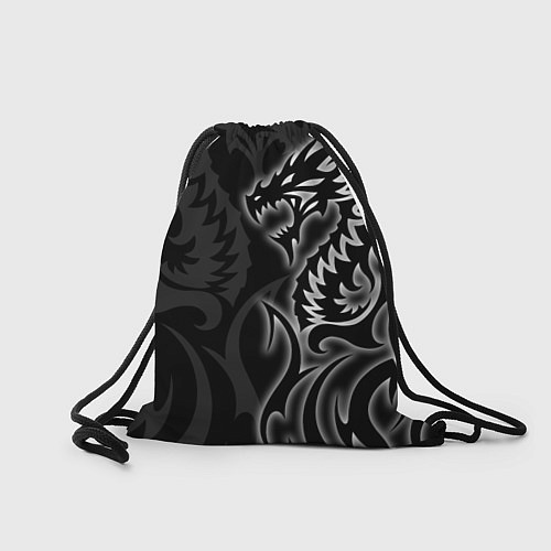Мешок для обуви Балдурс гейт 3 - черный дракон / 3D-принт – фото 2