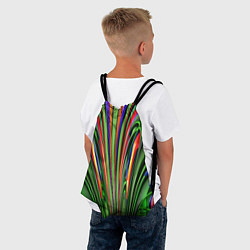 Рюкзак-мешок Зеленые прожилки, цвет: 3D-принт — фото 2