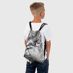 Рюкзак-мешок Черно-белая мраморная абстракция, цвет: 3D-принт — фото 2