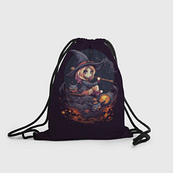 Рюкзак-мешок Милая ведьма, цвет: 3D-принт