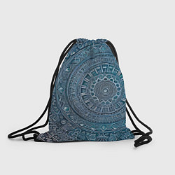 Рюкзак-мешок Бирюзовые узоры, цвет: 3D-принт