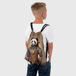 Рюкзак-мешок Крутой панда в стиле стимпанк - нейросеть, цвет: 3D-принт — фото 2