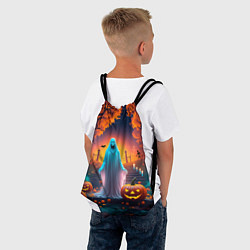 Рюкзак-мешок Привидение в хэллоуинскую ночь, цвет: 3D-принт — фото 2