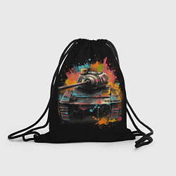 Рюкзак-мешок Танк и краски, цвет: 3D-принт