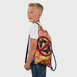 Рюкзак-мешок Знак стоп бабочкам, цвет: 3D-принт — фото 2