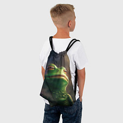Рюкзак-мешок Подозрительная Пепе, цвет: 3D-принт — фото 2