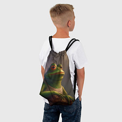 Рюкзак-мешок Натуральная лягушка Пепе, цвет: 3D-принт — фото 2