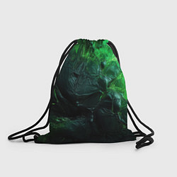 Рюкзак-мешок Зеленая объемная текстура, цвет: 3D-принт