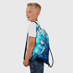 Рюкзак-мешок Снежная лиса в стиле аниме, цвет: 3D-принт — фото 2