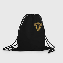 Рюкзак-мешок Чёрный клевер - форма быка, цвет: 3D-принт