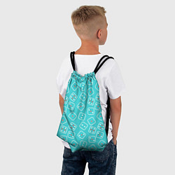 Рюкзак-мешок Игральные кости на голубом фоне, цвет: 3D-принт — фото 2