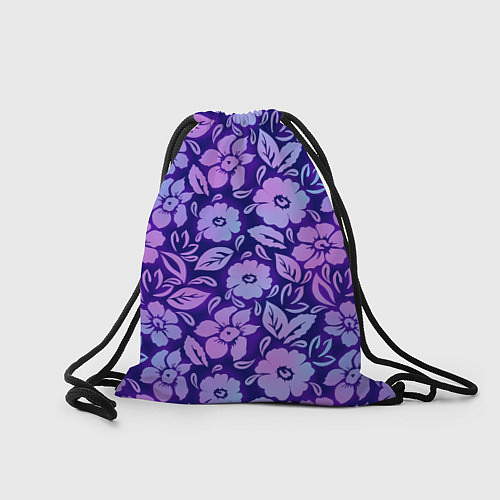 Мешок для обуви Фиолетовые цветочки / 3D-принт – фото 2
