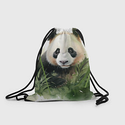 Рюкзак-мешок Панда акварель, цвет: 3D-принт