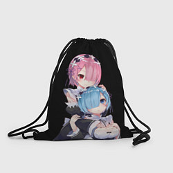 Рюкзак-мешок Re: zero - близняшки горничные, цвет: 3D-принт