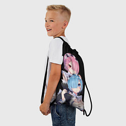 Рюкзак-мешок Re: zero - близняшки горничные, цвет: 3D-принт — фото 2