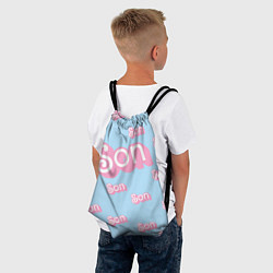 Рюкзак-мешок Сын - в стиле Барби: паттерн голубой, цвет: 3D-принт — фото 2
