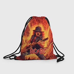 Рюкзак-мешок ACDC rock music fire, цвет: 3D-принт