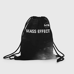 Рюкзак-мешок Mass Effect glitch на темном фоне: символ сверху, цвет: 3D-принт