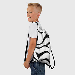 Рюкзак-мешок Анималистическая абстракция зебры, цвет: 3D-принт — фото 2