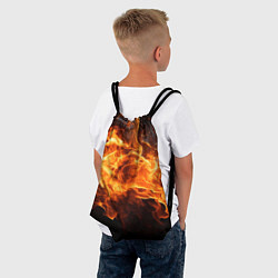Рюкзак-мешок Black fire style, цвет: 3D-принт — фото 2
