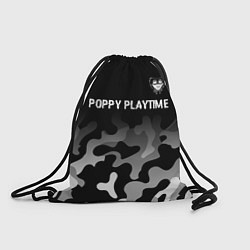 Мешок для обуви Poppy Playtime glitch на темном фоне: символ сверх