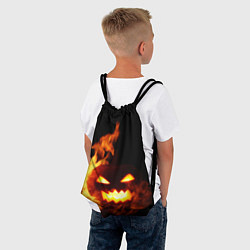 Рюкзак-мешок Тыква в огне, цвет: 3D-принт — фото 2