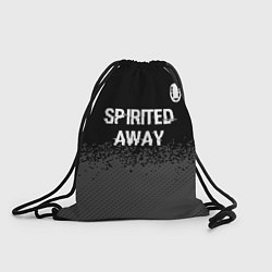 Рюкзак-мешок Spirited Away glitch на темном фоне: символ сверху, цвет: 3D-принт