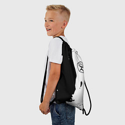 Рюкзак-мешок Ссср знак качества - краски брызг чёрно-белых, цвет: 3D-принт — фото 2