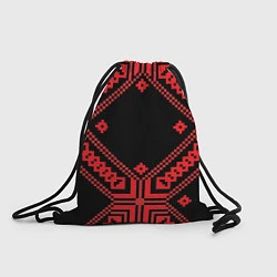 Рюкзак-мешок Национальный черный, цвет: 3D-принт