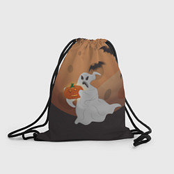Рюкзак-мешок Приведение со злой тыквой, цвет: 3D-принт