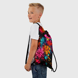 Рюкзак-мешок Краски и цветы, цвет: 3D-принт — фото 2
