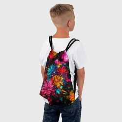 Рюкзак-мешок Краски и цветы, цвет: 3D-принт — фото 2