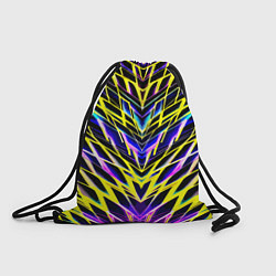 Рюкзак-мешок Зеркальный неоновый паттерн, цвет: 3D-принт